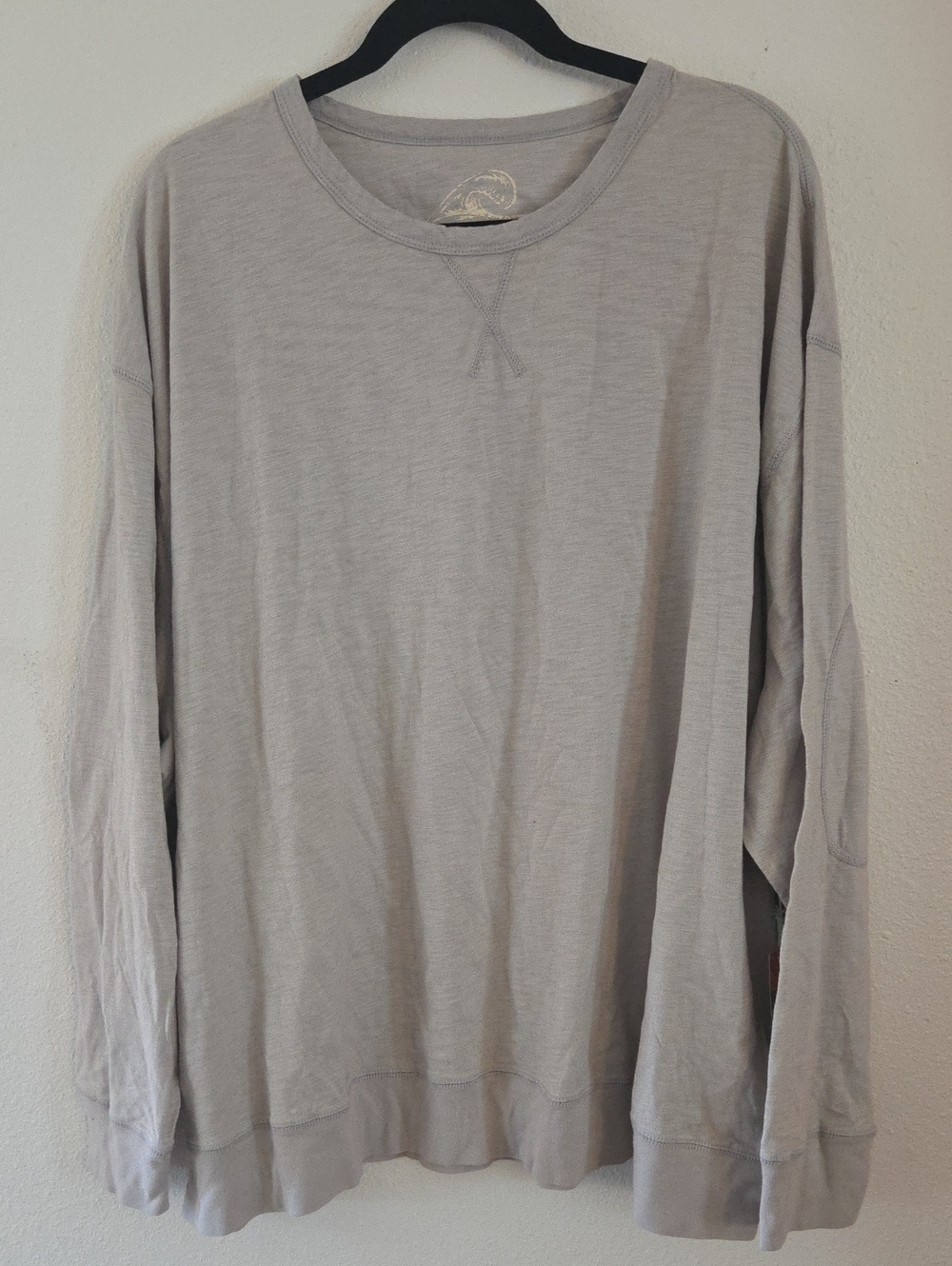 True Grit Light Gray Long-Sleeve Crewneck Sweatshirt